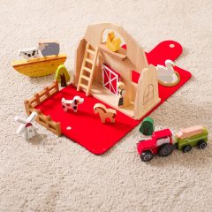 wooden traveling farm