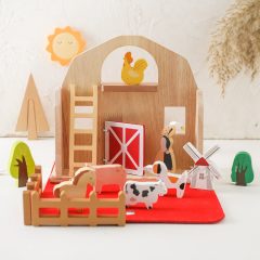 wooden traveling farm