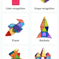 magnetic building tiles set - creative shape