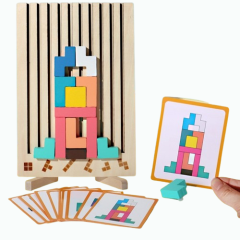 wooden tetris puzzle for kids