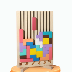 wooden tetris puzzle for kids