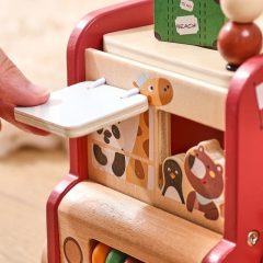 Animal Tourism Bus – 8-in-1 Montessori Wooden Activity Bus Toy