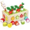 Montessori Radish Garden Sorting Toy – Wooden Matching & Fine Motor Skills Activity Box