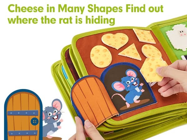 montessori farm busy book offers 20 different activities across 10 page
