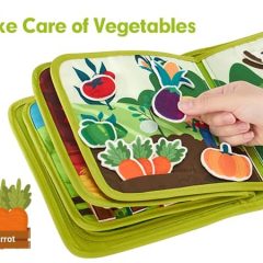 montessori farm busy book offers 20 different activities across 10 page